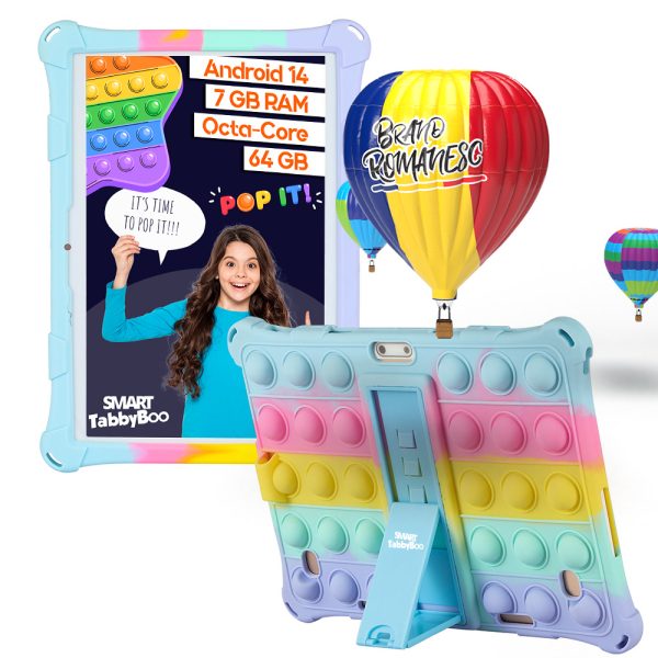 Tableta copii SMART TabbyBoo Popit 2025 ALBASTRUMIXT RO