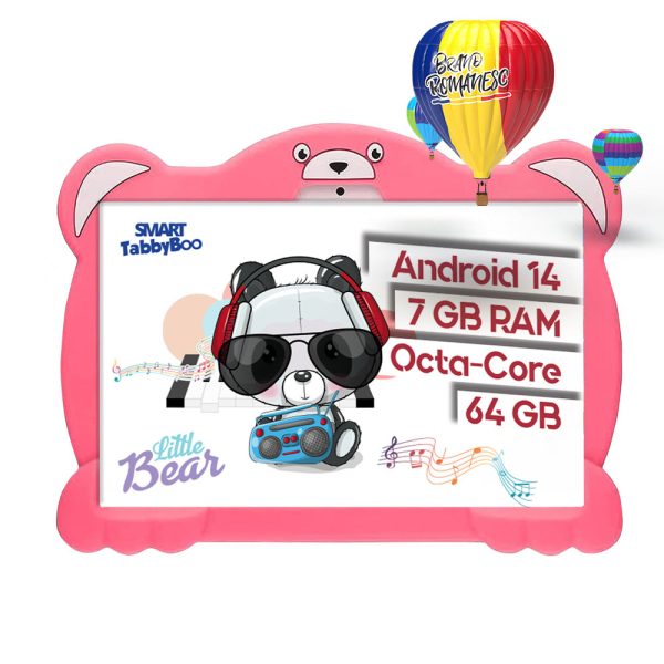 Tableta copii SMART TabbyBoo Ursulet 2025 ROZ RO